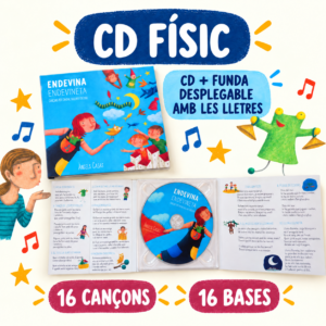 CD físic Endevina Endevineta amb funda desplegable i lletres de les cançons